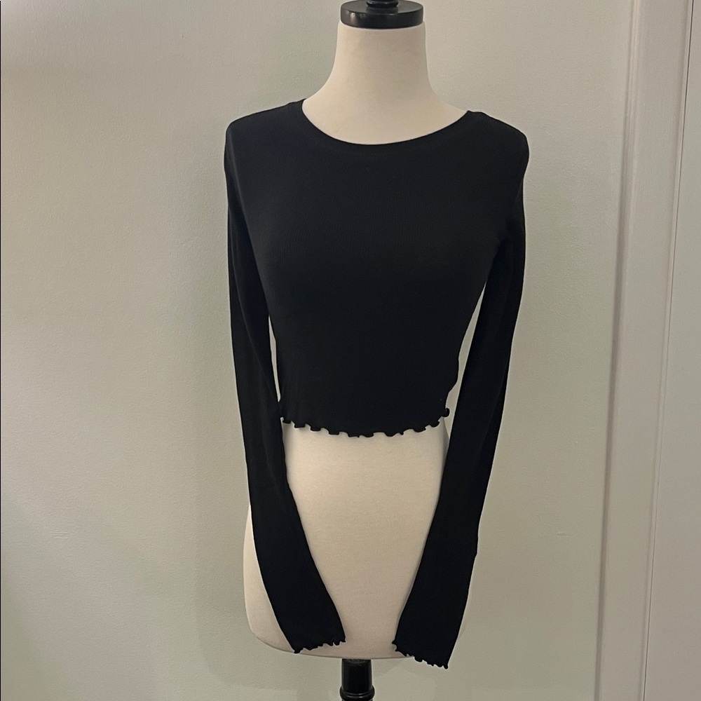 Aeropostale Black Long Sleeve Women's Top